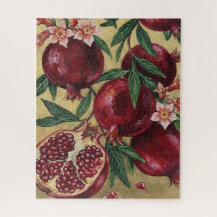 Granatapfel Botanische Ölmalerei Wandkunst