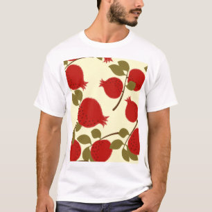Granatäpfel: Cartoon Gelber Hintergrund T-Shirt