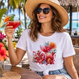 Granatapfel-Cocktail Tri-Blend Shirt