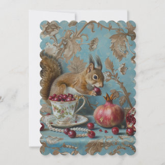 Granatapfel - Flacheinladung: 12,7 cm x 17,8 cm Save The Date