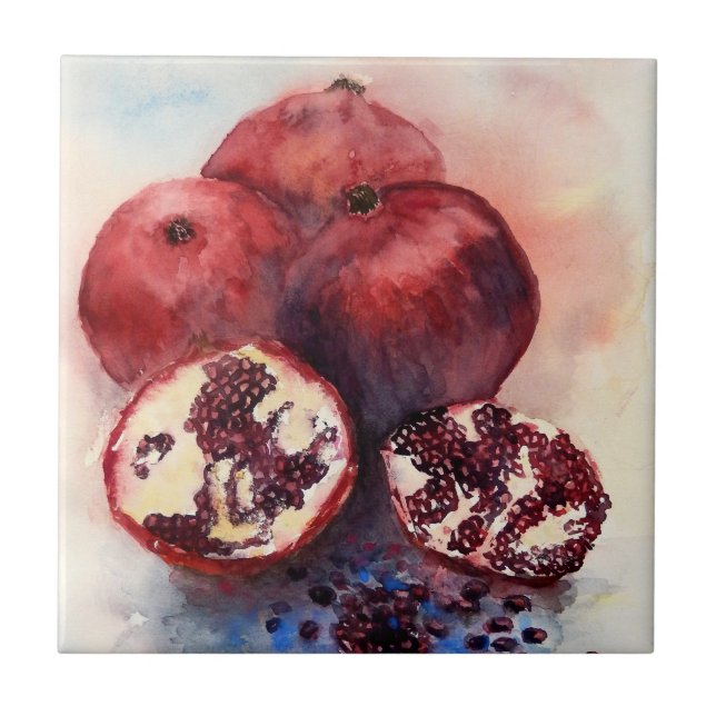 Granatapfel Fliese (Vorderseite)
