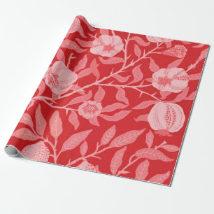 Granatapfel in Christmas Red Geschenkpapier