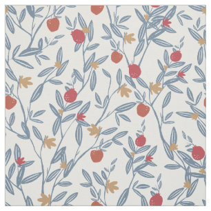 Granatapfel mit Blumen Stoff