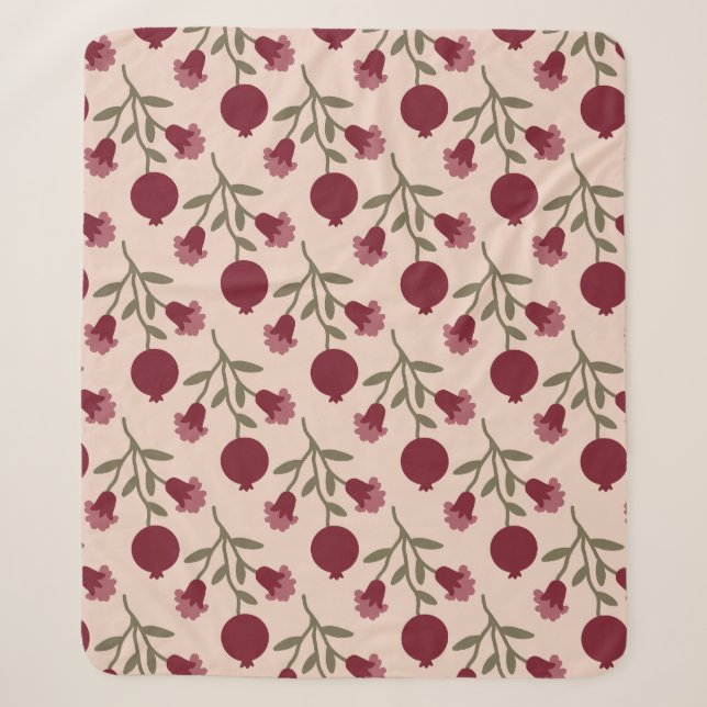 Granatäpfel mit Blüten und Früchten Sherpadecke (Vorderseite)