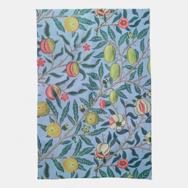 Granatapfel-Muster durch William Morris Geschirrtuch (Vertikal)