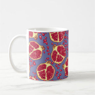 Granatäpfel nahtlos. kaffeetasse