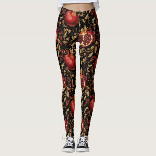 Granatapfel-Paradies - Reiches Florales Nahtloses  Leggings
