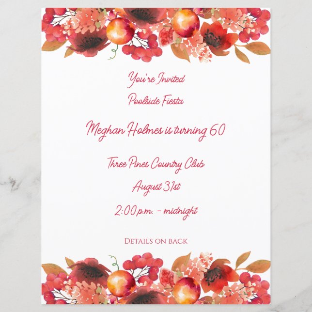 Granatäpfel, Pfefferkuchen und Berries (Vorderseite)