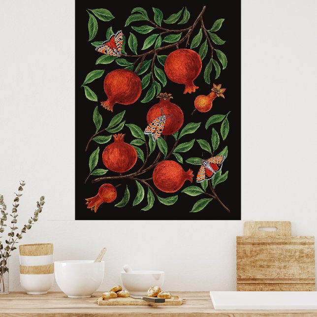 Granatäpfel Poster (Küche)