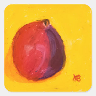Granatapfel Quadratischer Aufkleber