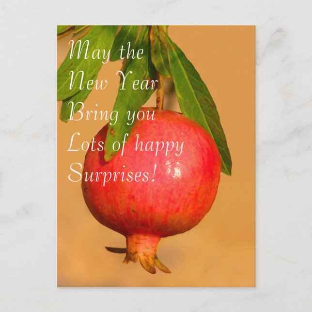 Granatapfel Rosh HaShana Postkarte (Vorderseite)