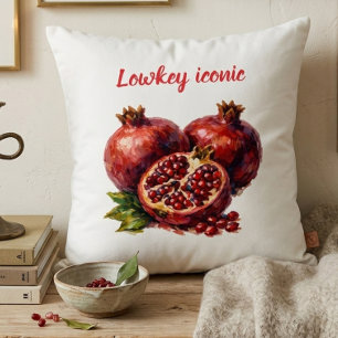 Granatapfel Rot Reich Ölfarbe Ästhetisch Elegant Kissen