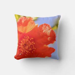 Granatapfel Rote Blumenblüten Kissen