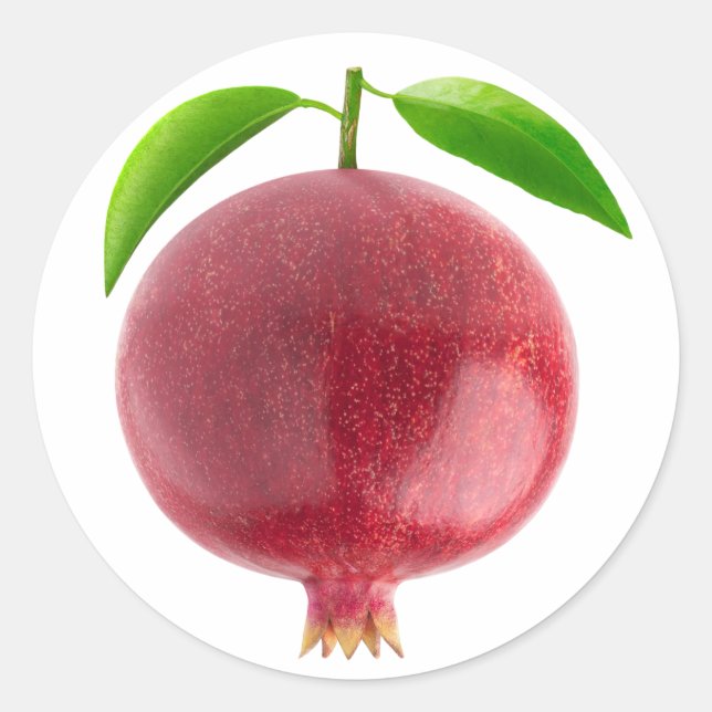 Granatapfel Runder Aufkleber (Vorderseite)