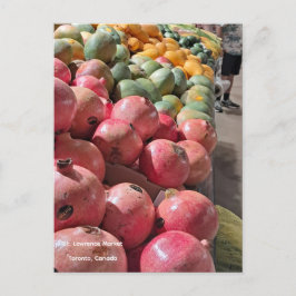Granatäpfel und Mangos St Lawrence Markt Postkarte