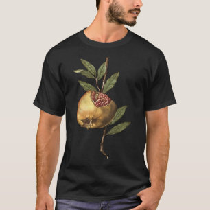 Granatapfelfrucht und -samen im Mittelmeer Vektor T-Shirt