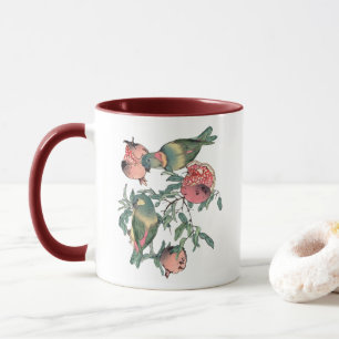 Granatapfelfrüchte & Lovebirds Tasse