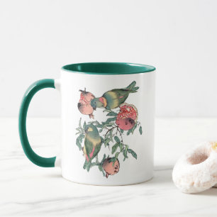 Granatapfelfrüchte & Lovebirds Tasse