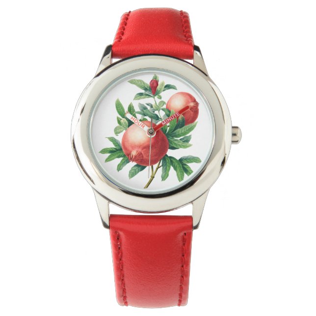 Granatäpfelmuster Armbanduhr (Vorderseite)