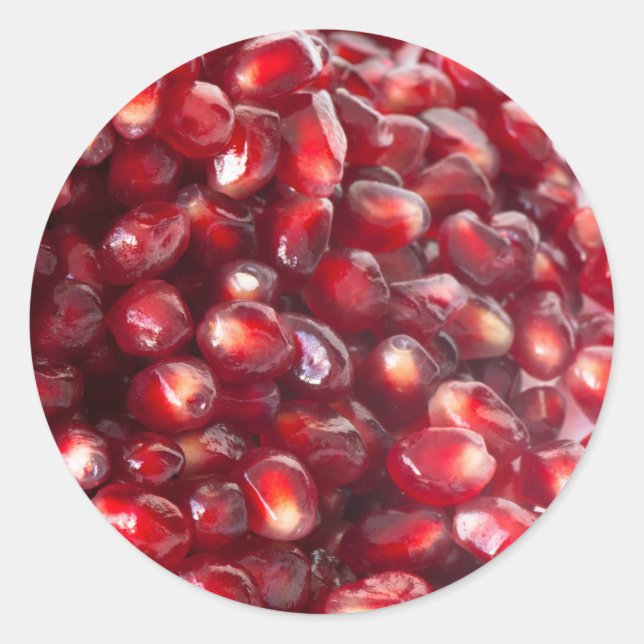 Granatkerne Runder Aufkleber (Vorderseite)