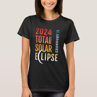 Granbury Texas TX Solar Eclipse insgesamt 2024 5 T-Shirt