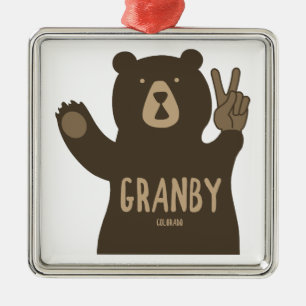 Granby Colorado Peace Bär Ornament Aus Metall