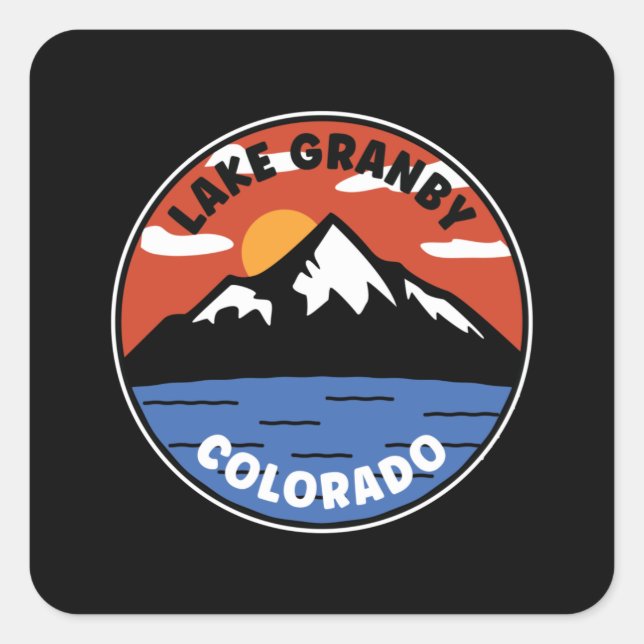 Granby Colorado Sunset Quadratischer Aufkleber (Vorderseite)