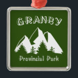 Granby Provincial Park Ornament Aus Metall<br><div class="desc">Granby Provincial Park in British Columbia Kanada ist ein Wildnisgebiet beliebt bei Jägern, Pferderennfahrern und Schneemobilisten. Es ist eines der letzten intakten Wasserfälle im südlichen Innern.</div>
