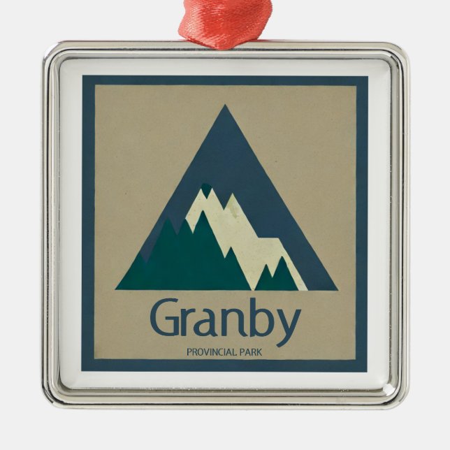 Granby Provincial Park Rustic Ornament Aus Metall (Vorne)
