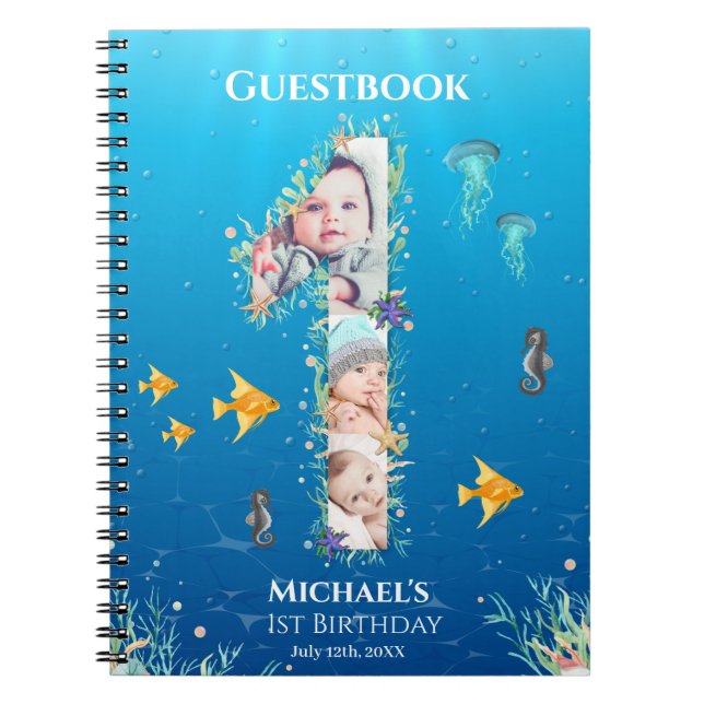 Grand 1er anniversaire sous la mer Photo Livre d'i (Devant)