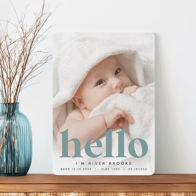 Grand accueil | Faire-part de naissance photo (Créateur téléchargé)