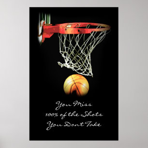 Grand Affiche de Citation Motivante sur le Basket-