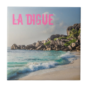 Grand Anse Seychelles La Digue Beach Geschenk Fliese