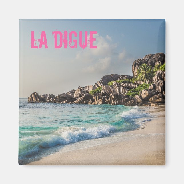 Grand Anse Seychelles La Digue Beach Geschenk Magnet (Vorne)