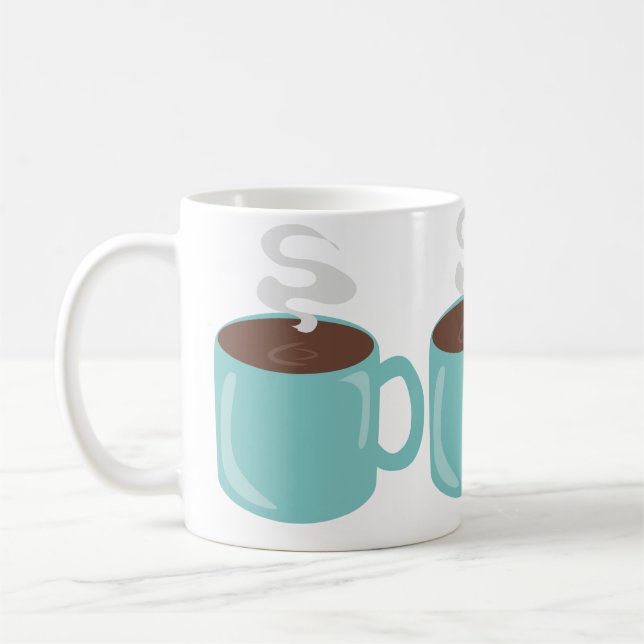 Grand Aqua Blue Green Motif de la Mug Café (Gauche)