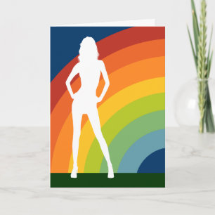 grand arc-en-ciel gai venant faire-part