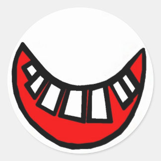 grand autocollant à dents sourire