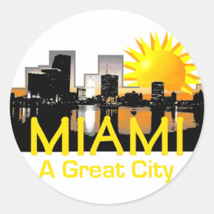 Grand autocollant de ville de MIAMI
