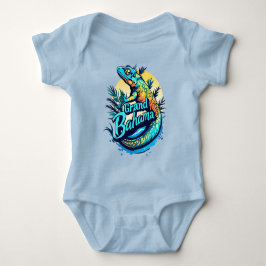 Grand Bahama Caribbean Gecko Baby Strampler
