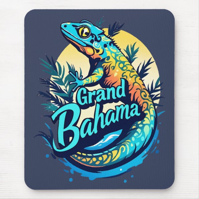 Grand Bahama Caribbean Gecko Mousepad (Vorne)
