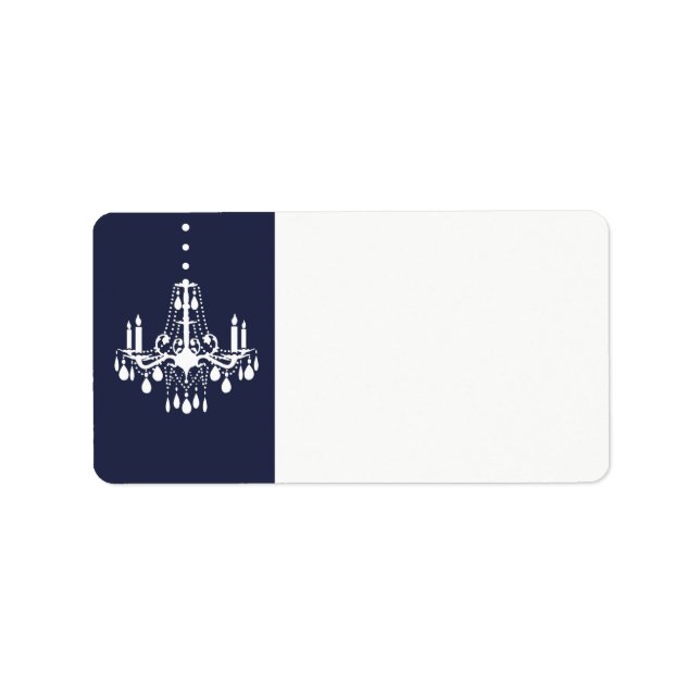 Grand Ballroom Address Label in blau Adressaufkleber (Vorne)