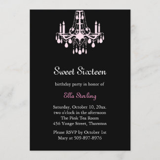 Grand Ballroom Birthday Invitation (schwarz) Einladung