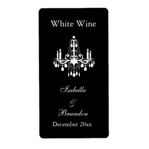 Grand Ballroom Mariage Vin Étiquette (noir)