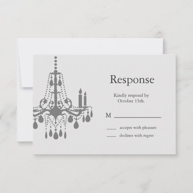 Grand Ballroom UAWG (grau) RSVP Karte (Vorderseite)