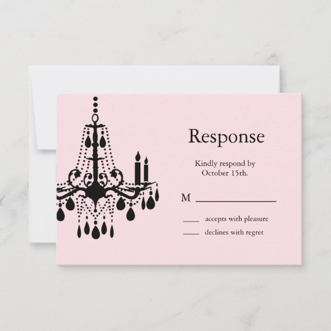 Grand Ballroom UAWG (rosa) RSVP Karte (Vorderseite)