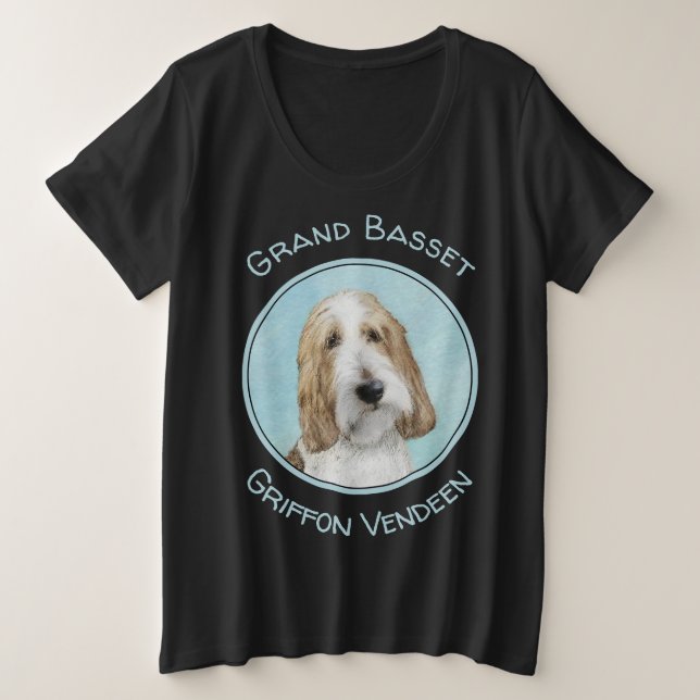 Grand Basset Griffon Vendeen - Art Chien original (Design devant)