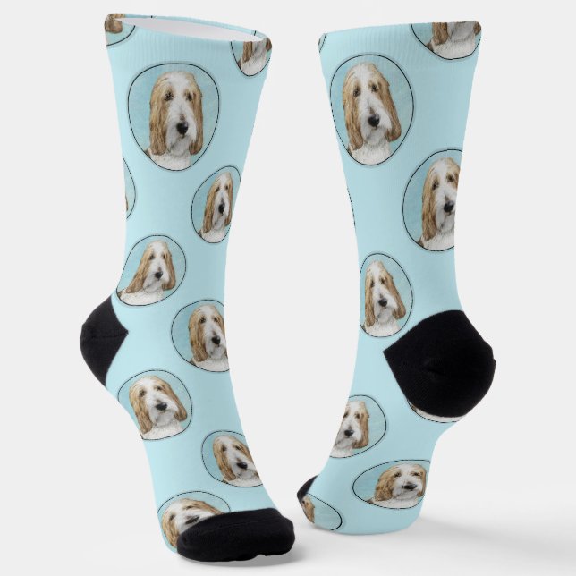 Grand Basset Griffon Vendeen GBGV Original Dog Art Socken (Gewinkelt)
