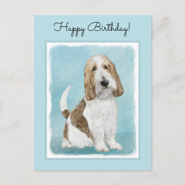 Grand Basset Griffon Vendeen - Original Dog Art Postkarte (Vorderseite)