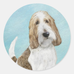 Grand Basset Griffon Vendeen - Original Dog Art Runder Aufkleber