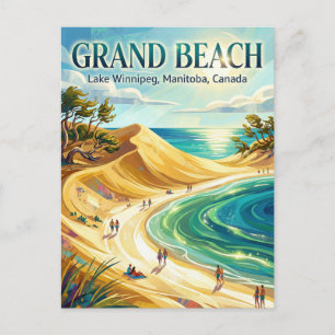 Grand Beach Kanada Postkarte